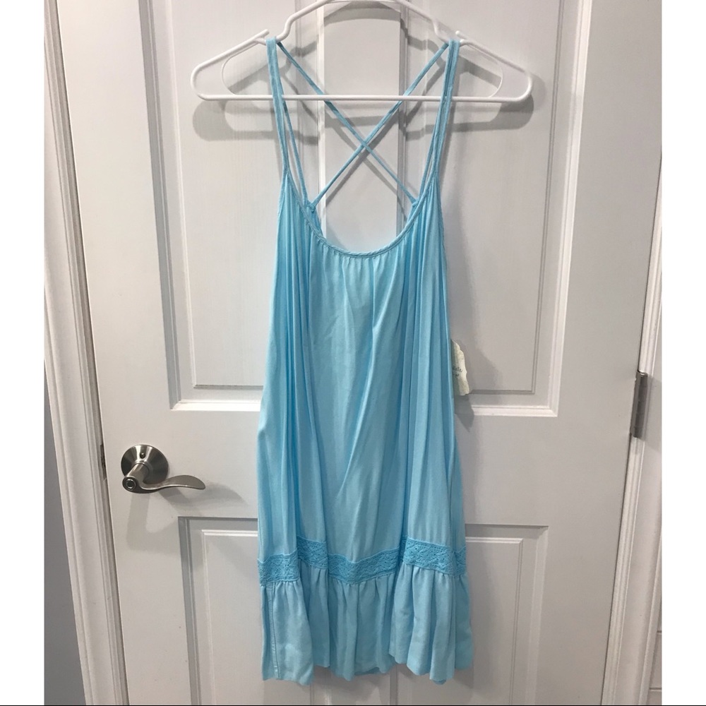 Strappy blue dress
